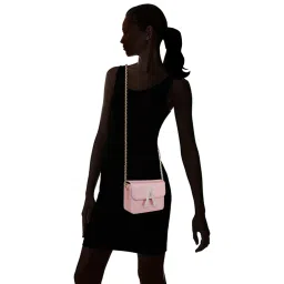 Esbeda Pink Solid Small Sling Handbag image 2