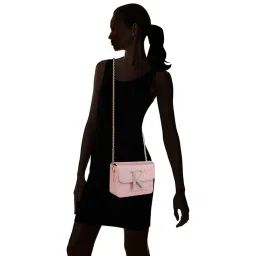 Esbeda Pink Solid Small Sling Handbag image 2