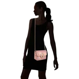 Esbeda Pink Textured Small Sling Handbag image 2