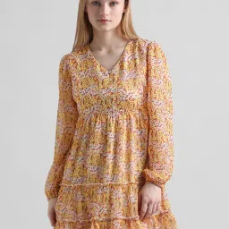 Only Red Floral Print A Line Dress image 2