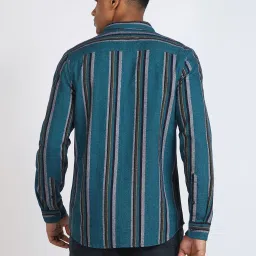 Lee Blue Slim Fit Striped Shirt image 2