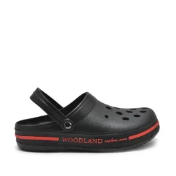 Woodland Men's Black Back Strap Clogs image 2
