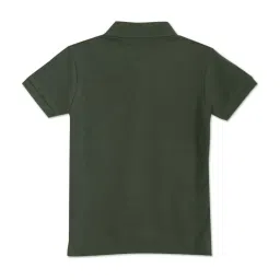U.S. Polo Assn. Kids Green Cotton Printed Polo T-Shirt image 2