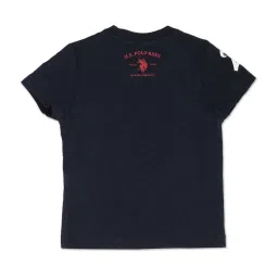 U.S. Polo Assn. Kids Blue Cotton Printed T-Shirt image 2