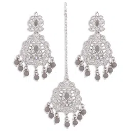 Fida Ethnic Indian Grey Jewellery Set image 2