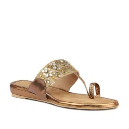 Inc.5 Women's Antique Gold Toe Ring Sandals image 2