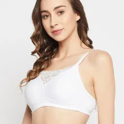 Clovia White Full Coverage Non-Wired Bra image 3