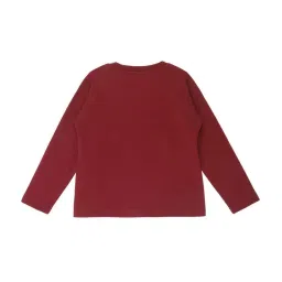 Cantabil Kids Red Embellished Full Sleeves T-Shirt image 2