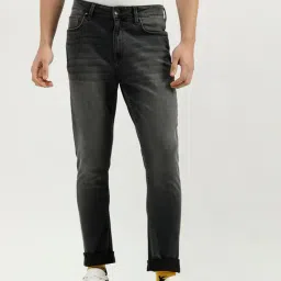 United Colors of Benetton Dark Grey Carrot Fit Lightly Washed Jeans-picture-34