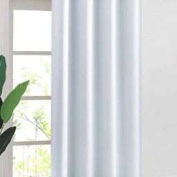 Urban Space Metallic Silver Cotton Black Out Long Door Curtain - Set of 2-picture-48
