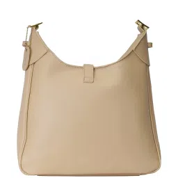Sugarush Stephanie Beige Solid Large Sling Handbag image 3