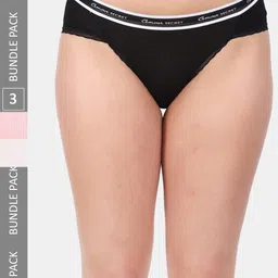 Amour Secret Women Pack Of 3 Striped Anti-Bacterial Bikini Briefs-picture-36