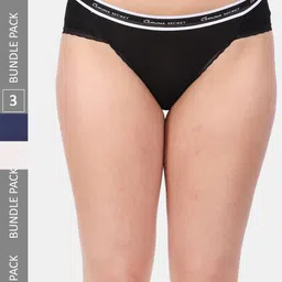 Amour Secret Women Pack Of 3 Mid Rise Anti-Bacterial Bikini Briefs-image-11