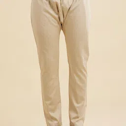 Manyavar Geometric Embroidered Mandarin Collar Sequinned Straight Kurta With Pyjamas image 2