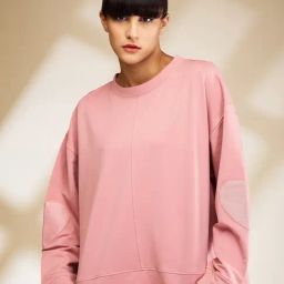 Being Human Pink Relaxed Fit Oversized Sweatshirt-picture-12