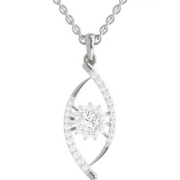 Sparkles White Gold Lab Grown Diamond 14KT 0.75ct Eye Pendant For Women-picture-2