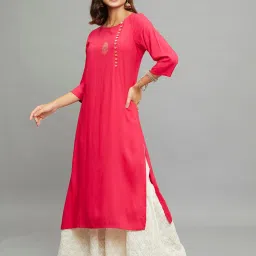 paislei Pink A Line Kurta image 4