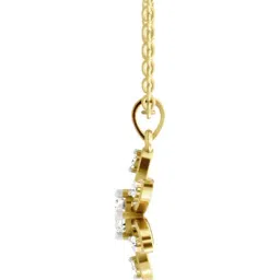 Sparkles Yellow Gold Lab Grown Diamond 14KT 1.01ct Jasmin Pendant For Women image 4