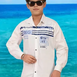 Eliq Boys Original Opaque Printed Formal Shirt-image-37