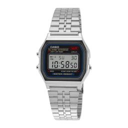 Casio Vintage A159W-N1DF Black Digital Dial Silver Stainless Steel Band D339-picture-19