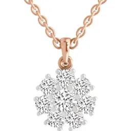 Sparkles Rose Gold Lab Grown Diamond 14KT 1.63ct Marigold Pendant For Women-image-2