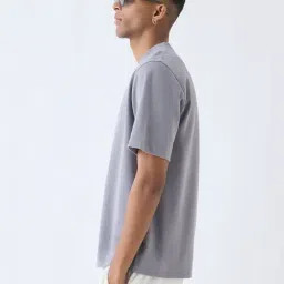 studiofit men Studiofit by Westside Grey Relaxed-Fit Cotton-Blend T-Shirt-picture-38