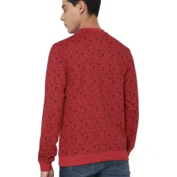 Allen Solly Red Cotton Regular Fit Printed Sweatshirt image 2