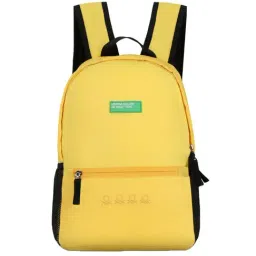 United Colors of Benetton Citron Yellow Polyester Solid Backpack - 12 Ltrs-image-7