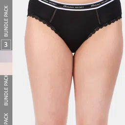 Amour Secret Women Pack Of 3 Mid Rise Anti-Bacterial Bikini Briefs-picture-25