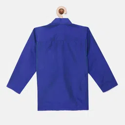 THANGAMAGAN Boys Blue Art Silk Kurta image 2