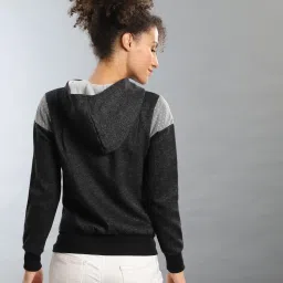 Campus Sutra Charcoal Regular Fit Hoodie image 2