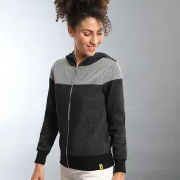 Campus Sutra Charcoal Regular Fit Hoodie image 3