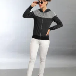 Campus Sutra Charcoal Regular Fit Hoodie image 5