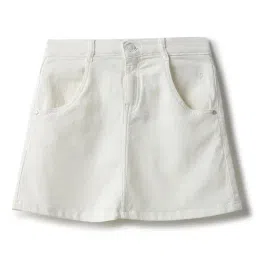 Tales & Stories Girls White Regular Fit Skirt-picture-29