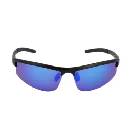 Gio Collection GM6103C04 Blue Wraparound Sunglasses image 1