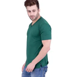 Weardo Bottle Green & Navy Cotton T-Shirt image 4