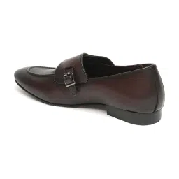 Teakwood Leathers Men's Burgundy Monk Shoes image 5