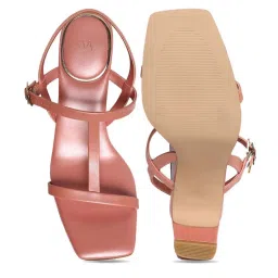 W Women's Rose Gold Ankle Strap Sandals image 2