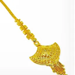 Mansi Jewl Point Gold-Plated Maang Tikka Head Jewellery-image-65