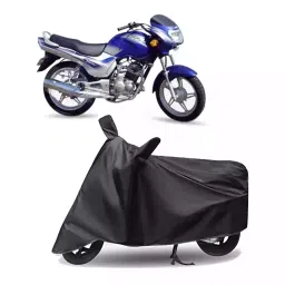 Auto Pearl Polyester Two Wheeler Cover for TVS Victor Edge (Grey)-picture-13