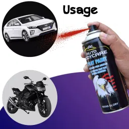 AllExtreme Multipurpose High Gloss Pure Acrylic Fast Dry Colour Spray Paint Can for Cars and Bikes (2 Pcs, Red) image 4