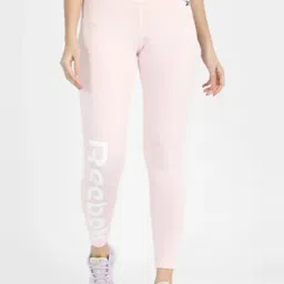 Reebok Pink Cotton Printed Sports Tights-image-34
