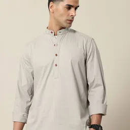 Mr Bowerbird Men Mandarin Collar Casual Shirt-image-79