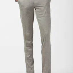 Van Heusen Grey Slim Fit Texture Trousers-picture-22