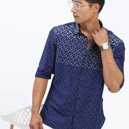 SHOWOFF Men Premium Slim Fit Opaque Printed Casual Shirt-image-88