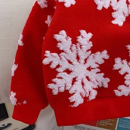 Xsole Girls Printed Pullover with Fuzzy Detail image 2