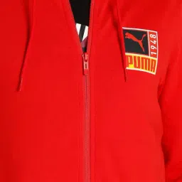 Puma Red Slim Fit Hooded Cotton Jacket image 4