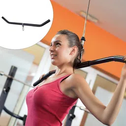 BODI PRO Pull Up Bars LAT Pulldown Bar Biceps Bar DIY Rotating Pull Bar Muscle Pull Bar for Home Bodybuilding Black Crossfit Strength Training Fitness Home Gym image 4