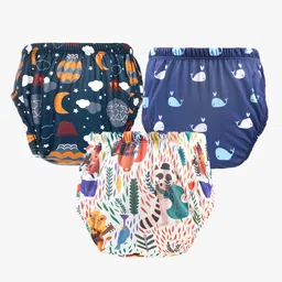 Chinmay Kids Baby Panty Boys and Girls Reusable Washable Printed Panty Pack of 3-image-48