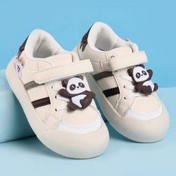 Babyoye Velcro Closure Casual Shoes with Panda Applique - Brown-picture-44